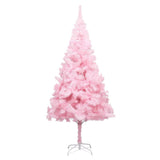 NNEVL Artificial Pre-lit Christmas Tree with Ball Set Pink 210 cm PVC