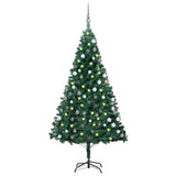 NNEVL Artificial Pre-lit Christmas Tree with Ball Set Green 150 cm PVC