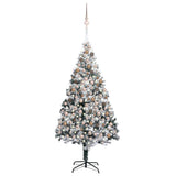 NNEVL Artificial Pre-lit Christmas Tree with Ball Set Green 210 cm PVC