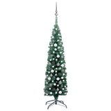 NNEVL Slim Artificial Pre-lit Christmas Tree with Ball Set Green 150 cm