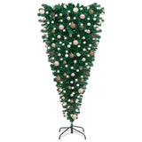 NNEVL Upside-down Artificial Pre-lit Christmas Tree with Ball Set 210 cm