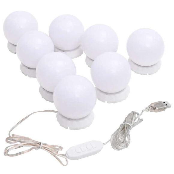 NNEVL Mirror Light with 8 LED Light Bulbs Warm White and Cold White