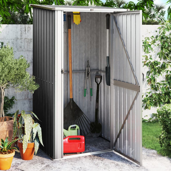 NNEVL Garden Shed Anthracite 118.5x97x209.5 cm Galvanised Steel
