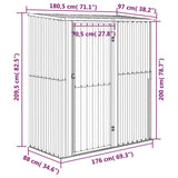 NNEVL Garden Shed Anthracite 180.5x97x209.5 cm Galvanised Steel
