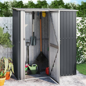 NNEVL Garden Shed Anthracite 180.5x97x209.5 cm Galvanised Steel