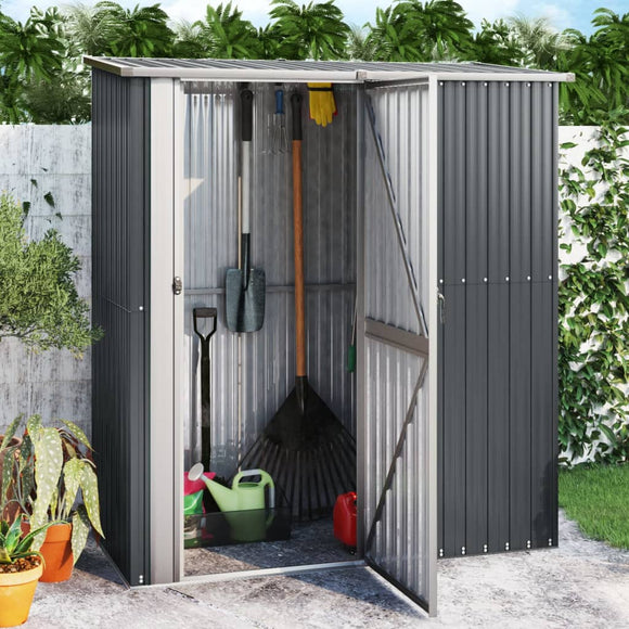 NNEVL Garden Shed Anthracite 180.5x97x209.5 cm Galvanised Steel