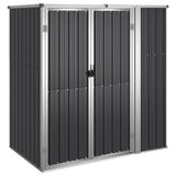 NNEVL Garden Tool Shed Anthracite 161x89x161 cm Galvanised Steel