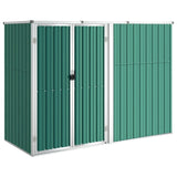 NNEVL Garden Tool Shed Green 225x89x161 cm Galvanised Steel
