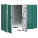 NNEVL Garden Tool Shed Green 225x89x161 cm Galvanised Steel
