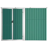 NNEVL Garden Tool Shed Green 225x89x161 cm Galvanised Steel