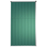 NNEVL Garden Tool Shed Green 225x89x161 cm Galvanised Steel