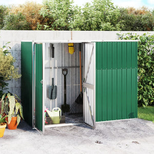NNEVL Garden Tool Shed Green 225x89x161 cm Galvanised Steel