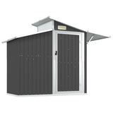 NNEVL Garden Shed Anthracite 270x130x208.5 cm Galvanised Steel