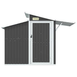 NNEVL Garden Shed Anthracite 270x130x208.5 cm Galvanised Steel