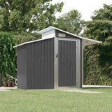NNEVL Garden Shed Anthracite 270x130x208.5 cm Galvanised Steel