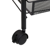 NNEVL 5-Tier Kitchen Trolley Black 46x26x105 cm Iron