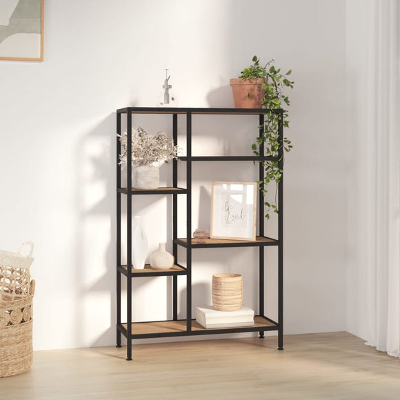 NNEVL Book Shelf 80x30x120 cm Steel and Engineered Wood
