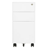 NNEVL Mobile File Cabinet White 30x45x59 cm Steel