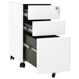 NNEVL Mobile File Cabinet White 30x45x59 cm Steel
