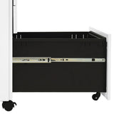 NNEVL Mobile File Cabinet White 30x45x59 cm Steel