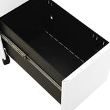 NNEVL Mobile File Cabinet White 30x45x59 cm Steel