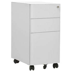 NNEVL Mobile File Cabinet Light Grey 30x45x59 cm Steel