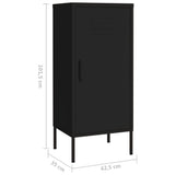 NNEVL Storage Cabinet Black 42.5x35x101.5 cm Steel