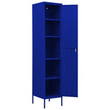NNEVL Locker Cabinet Navy Blue 35x46x180 cm Steel