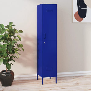 NNEVL Locker Cabinet Navy Blue 35x46x180 cm Steel