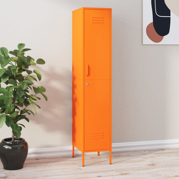 NNEVL Locker Cabinet Orange 35x46x180 cm Steel