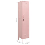 NNEVL Locker Cabinet Pink 35x46x180 cm Steel