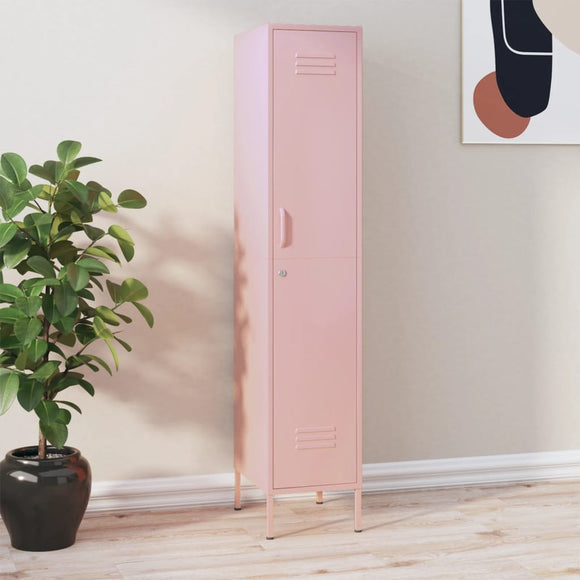 NNEVL Locker Cabinet Pink 35x46x180 cm Steel