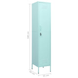 NNEVL Locker Cabinet Mint 35x46x180 cm Steel