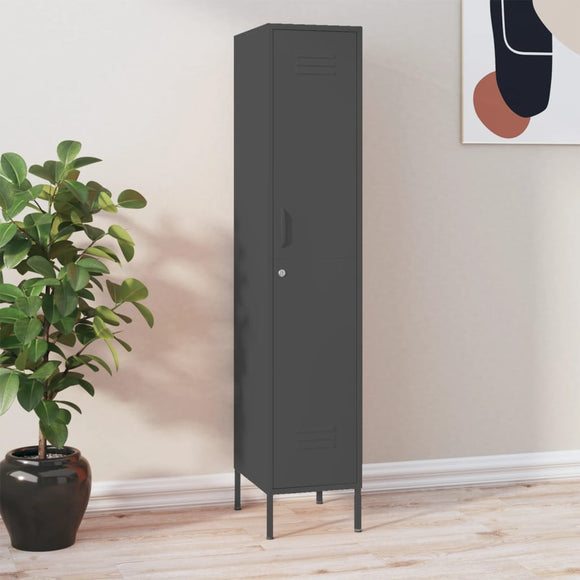 NNEVL Locker Cabinet Anthracite 35x46x180 cm Steel