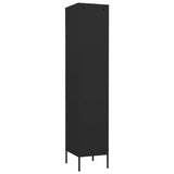 NNEVL Locker Cabinet Black 35x46x180 cm Steel