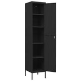 NNEVL Locker Cabinet Black 35x46x180 cm Steel