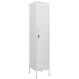 NNEVL Locker Cabinet White 35x46x180 cm Steel