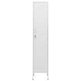 NNEVL Locker Cabinet White 35x46x180 cm Steel
