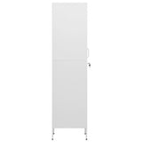 NNEVL Locker Cabinet White 35x46x180 cm Steel