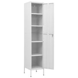 NNEVL Locker Cabinet White 35x46x180 cm Steel