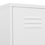 NNEVL Locker Cabinet White 35x46x180 cm Steel