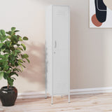 NNEVL Locker Cabinet White 35x46x180 cm Steel