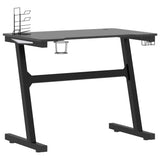 NNEVL Gaming Desk LED with Z Shape Legs Black 90x60x75 cm