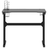 NNEVL Gaming Desk LED with Z Shape Legs Black 90x60x75 cm