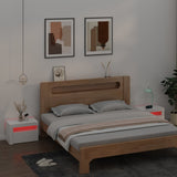 NNEVL Bedside Cabinets 2 pcs with LEDs White 60x35x40 cm