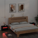 NNEVL Bedside Cabinets 2 pcs with LEDs Black 60x35x40 cm