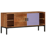 NNEVL TV Cabinet Honey Brown and Grey 110x30x50 cm Solid Wood Acacia