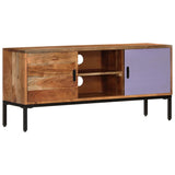 NNEVL TV Cabinet Honey Brown and Grey 110x30x50 cm Solid Wood Acacia