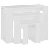 NNEVL Nesting Tables 3 pcs White Engineered Wood