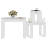 NNEVL Nesting Tables 3 pcs White Engineered Wood